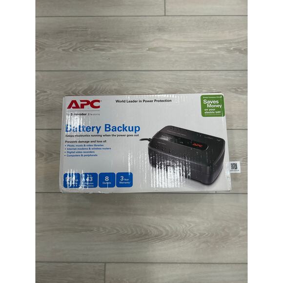 APC Back-UPS 550 Battery Backup 8-Outlet Power Supply - Picture 2 of 4